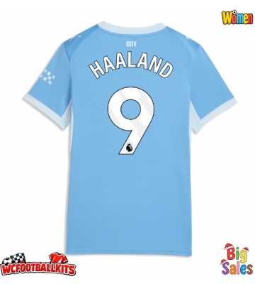 Manchester City Erling Haaland #9 Replica Home Stadium Shirt for Women 2026-27 Short Sleeve
